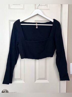 Free People Maxi Skirt (L) and Cropped Long Sleeve Top (L) Set NWOT